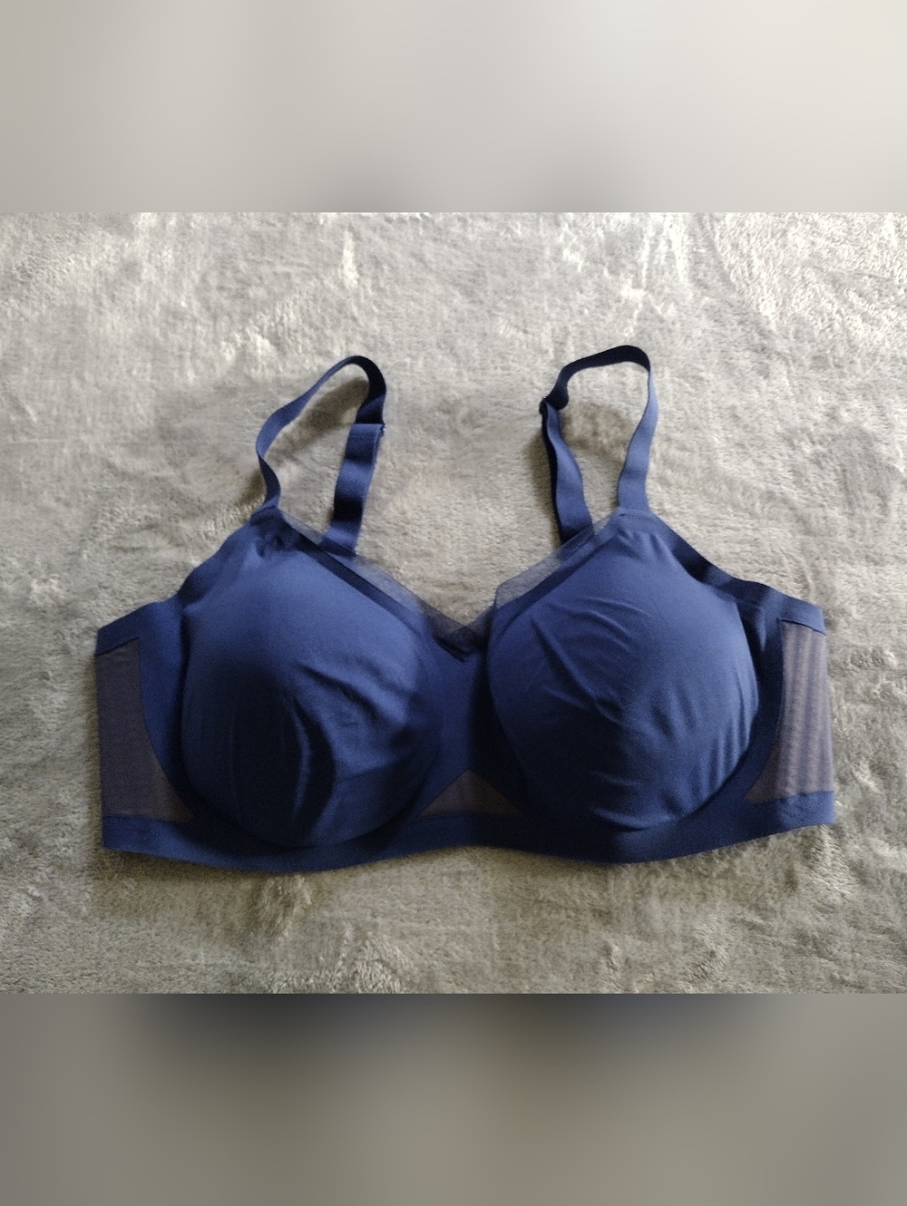 Honeylove Liftwear Crossover Bra Navy Blue Size 1X Removable Pads #LWBR0304